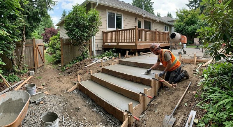 Steps Pouring in Sacramento, CA
